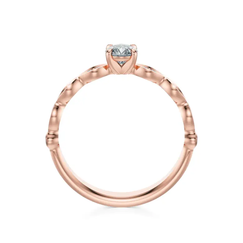 Pierścionek z różowego złota z diamentami AJPZ_133